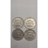 Image 2 : (4) United States Franklin 90% Silver Half Dollars - Face Value: $2.00