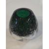 Image 3 : Emerald Green Handblown 4"x3.5" Tealight Holder 