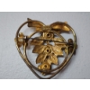 Image 2 : Sterling Silver Heart and Flower Pin and 3 Rings - Total Weight: 27.7g
