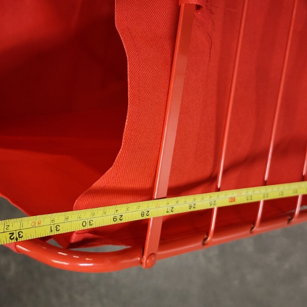 Nice Red Metal Wire Shopping Basket On Wheels ~ Perfect for the Market!