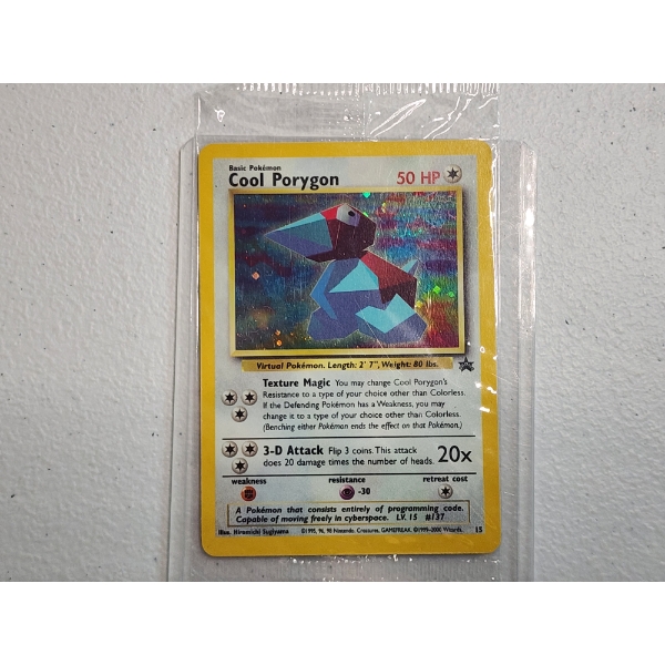 *RARE* Holo Cool Porygon Black Star Pokémon Card LV.15 #137 -Sealed Mint! 