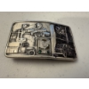 Image 1 : Rare Sterling Silver .925 Ohio Bell Belt Buckle With Diamond - Hard To Find - 83.7 Grams 