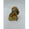 Image 2 : Adorable Degenhart Glass Dog Figurine - Ivory - ~2.5 inches