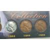 Image 4 : World War II Penny Collection Display With Assorted Years/Mint Marks Lincoln Wheat Cents