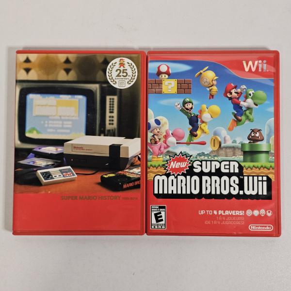 Nintendo Wii - Super Mario History Soundtrack CD And New Super Mario Bros. Wii Video Game