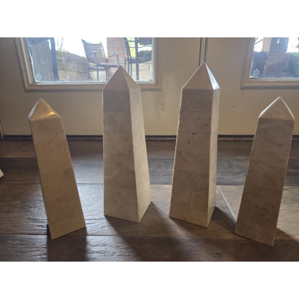 1980s Philippines, Stone Obelisk Collection. Stunning Addition To Any Space