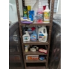 Image 3 : Metal Shelf With Mostly New Cleaning/Household Products As Pictured