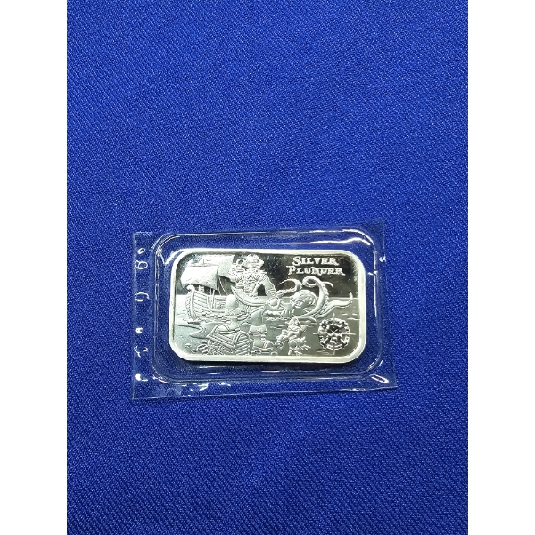Postal Express Mint 1 oz Proof .999 Silver Bar - "Silver Plunder" Pirate Bar