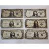 Image 1 : Six Assorted United States $1 Blue Seal Silver Certificates FV: $6.00