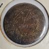 Image 2 : RARE COIN!!! Antique 1830s Lower Canada Bouquet Un Sou Copper Bank Token