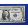 Image 3 : Series 1935 G $1 One Dollar Blue Seal Silver Certificate - Off-Center Printing Error!