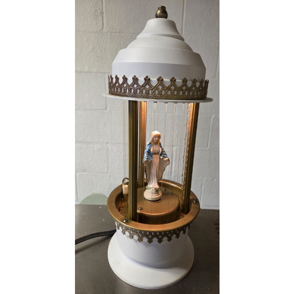 *Pick Up At Mantua Home-No Shipping Available* Highly Collectable 16'' Kinetic Oil Rain Mother Mary 