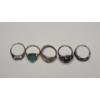 Image 4 : (5) Women's Sterling Silver Rings - Sizes 6/7 - Total Weight: 18.9g