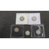 Image 1 : 1908, 1908-D 1911-S, 1913, 1914-D 90% Silver Barber Dimes - Face Value: $0.50
