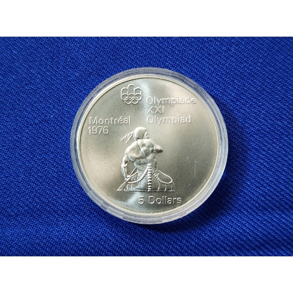 Canadian $5 Silver Coin - 1976 Montreal Summer Olympics Commemorative ASW: 0.7227oz