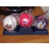 Image 2 : 2 Sets - Vintage Cleveland Indians Baseballs With Stands  - New Mint Unused - Nice