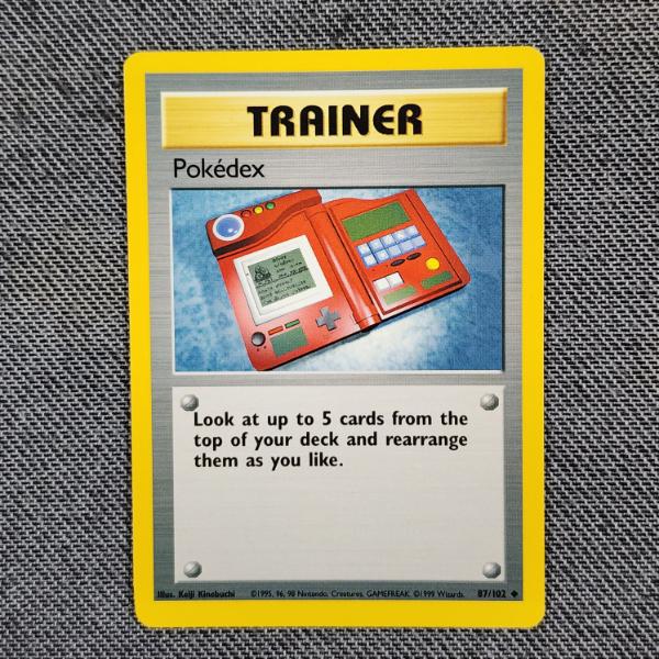 Pokedex 87/102 Uncommon Trainer Vintage Base Set Pokemon Trading Card - Near Mint