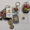 Image 1 : Collection Of Vintage Souvenir Keychains, Novelty Lapel Pins, And Advertising Pocket Tools