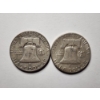 Image 2 : Two United States Franklin 90% Silver Half Dollars ~ FACE VALUE $1.00