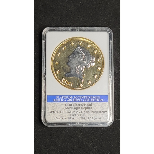 American Mint 1838 Liberty Head Gold Eagle Replica From The Archival Collection