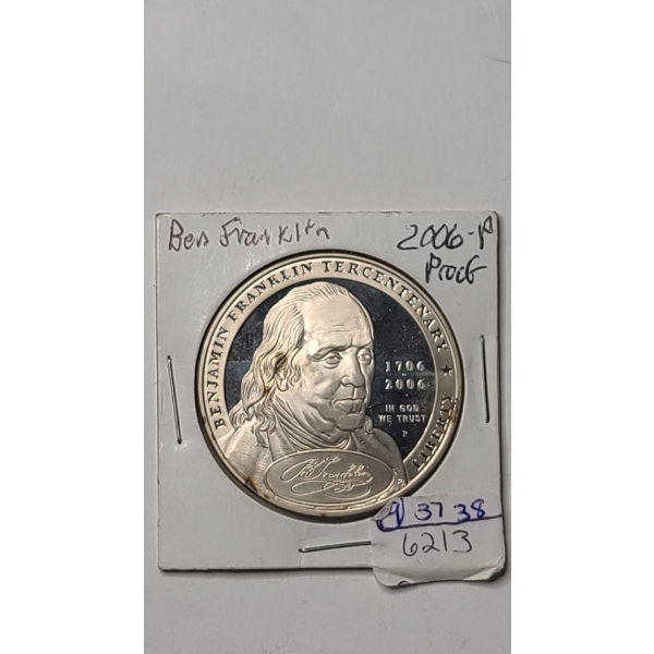 United States 2006-P Benjamin Franklin "Founding Father" Commemorative Proof Silver Dollar
