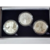Image 2 : American Eagle 20th Anniversary Silver Coin Set - Includes (3) .999 Fine Silver Eagles