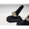 Image 5 : Three Gorgeous 10K Gold Rings with Diamonds - Various Sizes - TW: 8.9g