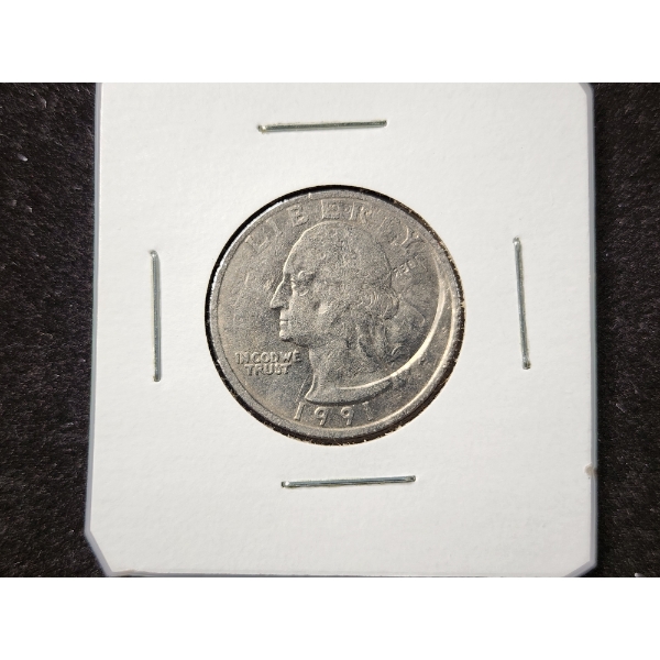 Unique One Of A Kind Possible Error 1991 Quarter - Partial Liberty Stamp - See Pics & Description!