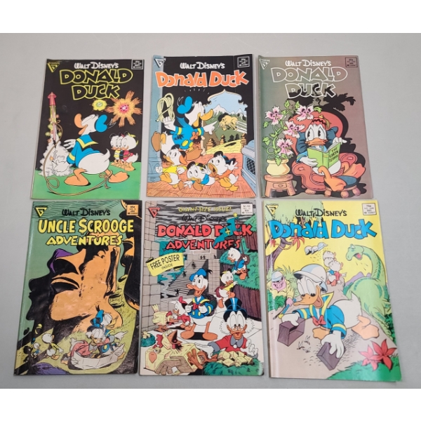 (6) Assorted Gladstone Walt-Disney 1980's Comic Books - Donald Duck & Uncle Scrooge