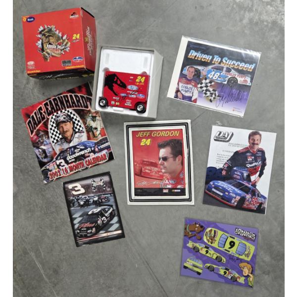 Signed Nascar Collectables Including Metal Limited Edition Bank In Box!