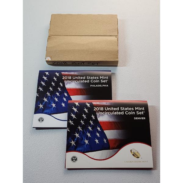 2018 P&D United States Mint Uncirculated 20-Coin Set - Original Packaging & CoA