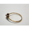 Image 3 : 14K Yellow Gold Cluster Ruby and Clear Stones Ring - Size 7 - TW: 1.2g