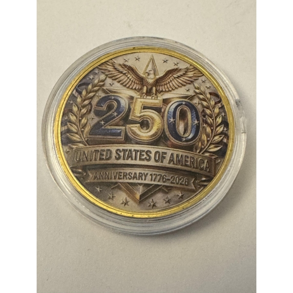 Limited Edition United States 250th Anniversary Commemorative Coin - Mint Condition In Capsule