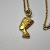 Image 3 : 14K Yellow Gold Queen Nefertiti Profile Pendant on 20" Chain - Total Weight: 5.1g