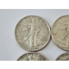 Image 2 : Four Assorted Years 90% Silver Walking Liberty Half Dollars - FV: $2.00