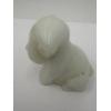 Image 3 : URANIUM Adorable Degenhart Glass Dog Figurine  - White with Fawn - ~2.5 inches ~ BRILLIANT GLOW!
