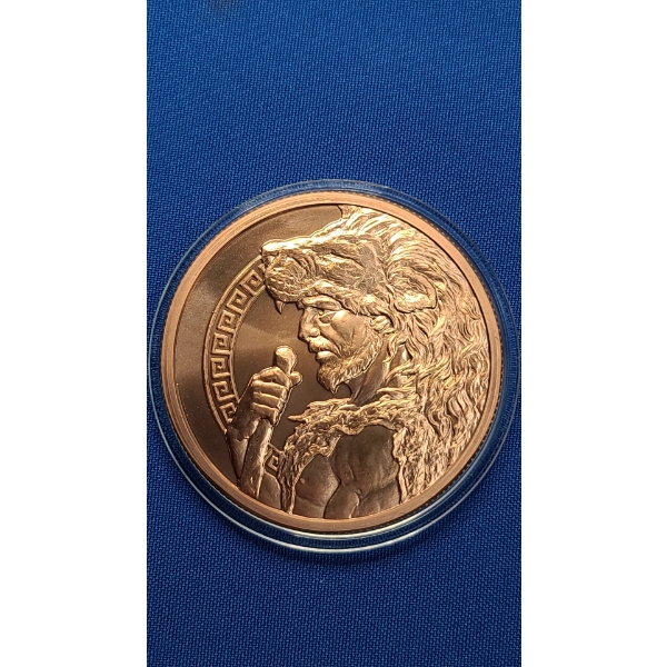 "The 12 Labors Of Hercules" 5 Oz Fine Copper Round 