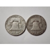 Image 4 : Two Benjamin Franklin 90% Silver United States Half Dollars ~ Both Nice Looking Coins!