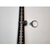 Image 6 : Two Sterling Silver Rings with Large Turquoise/Light Blue Stones - TW: 8.6g 