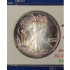 Image 2 : 1991 1 Troy oz 999 Fine Silver American Eagle Coin In Christmas Display