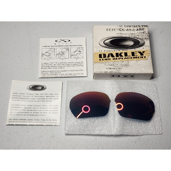 Oakley Half X Ruby Iridium Replacement Lenses - New in Box