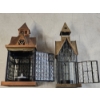Image 2 : 2 Steeple-Shaped Tea Light Candle Holders (11")