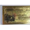 Image 2 : 1875 $10 Territorial National Bank Of Bismarck 24K Gold Foil Novelty Note In Protective Holder