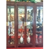Image 4 : Finest Quality Superb High End Beveled Glass & Mahogany 3 Section Mirrored Display / Curio Cabinet