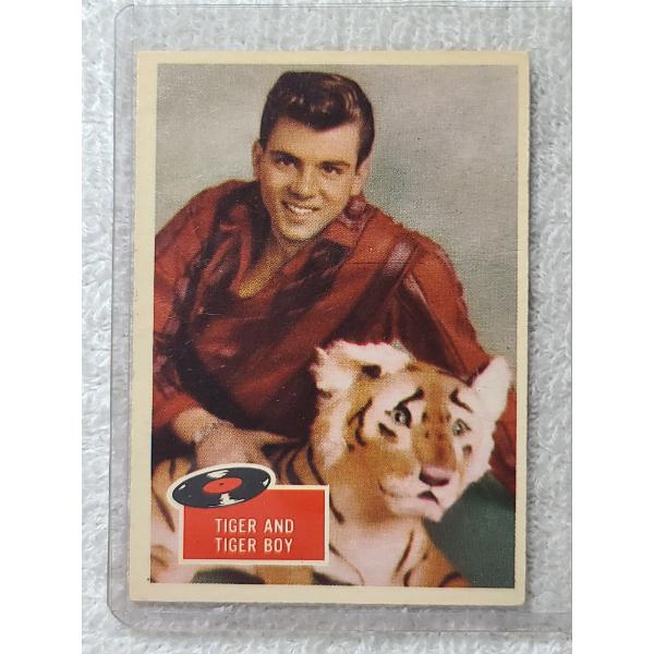 Vintage 1959 Topps Tell Us Fabian #41 Tiger & Tiger Boy - In Excellent Condition!