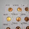 Image 2 : Lot of 32 Assorted Lincoln Wheat Cents - 1950's - Various Conditions & Errors - Face Value: $0.32