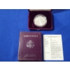 Image 1 : 1992 Silver American Eagle - 1 oz .999 Fine Silver - with Display and CoA