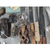 Image 6 : Huge Vintage Knife Collection, Wood Crate, Switches, Old Nails & More 