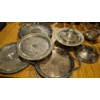 Image 3 : Silver Plate - Various Platters & Loose Unaccompanied Parts As shown