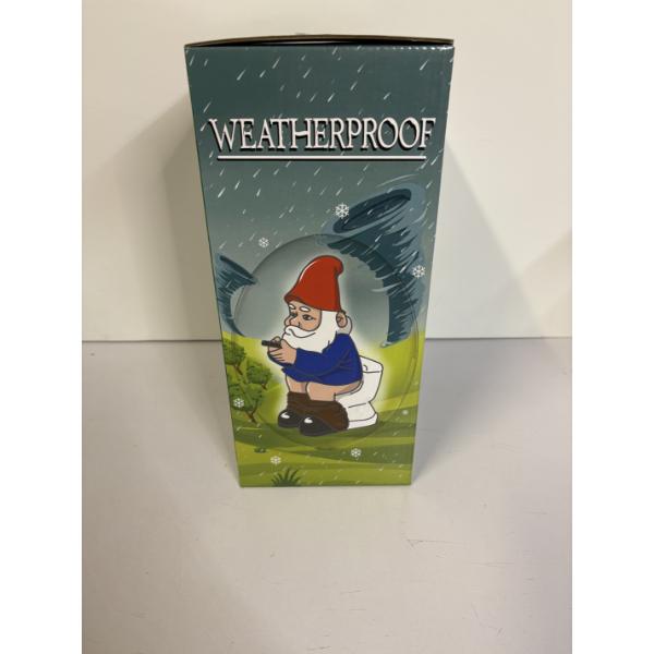 Weatherproof Garden Gnome Texting on Toilet - Funny - 1 Foot Tall - Garden Gnomes Galore
